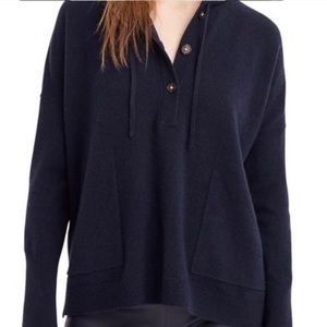J CREW 100% Cashmere Hoodie Size Small